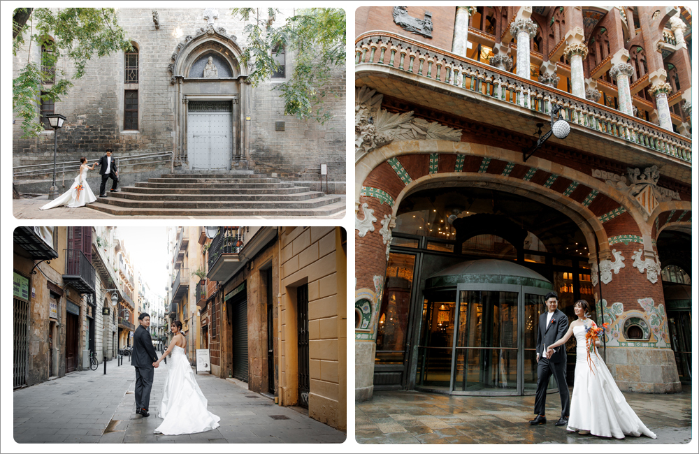 バルセロナストリートウェディングフォト