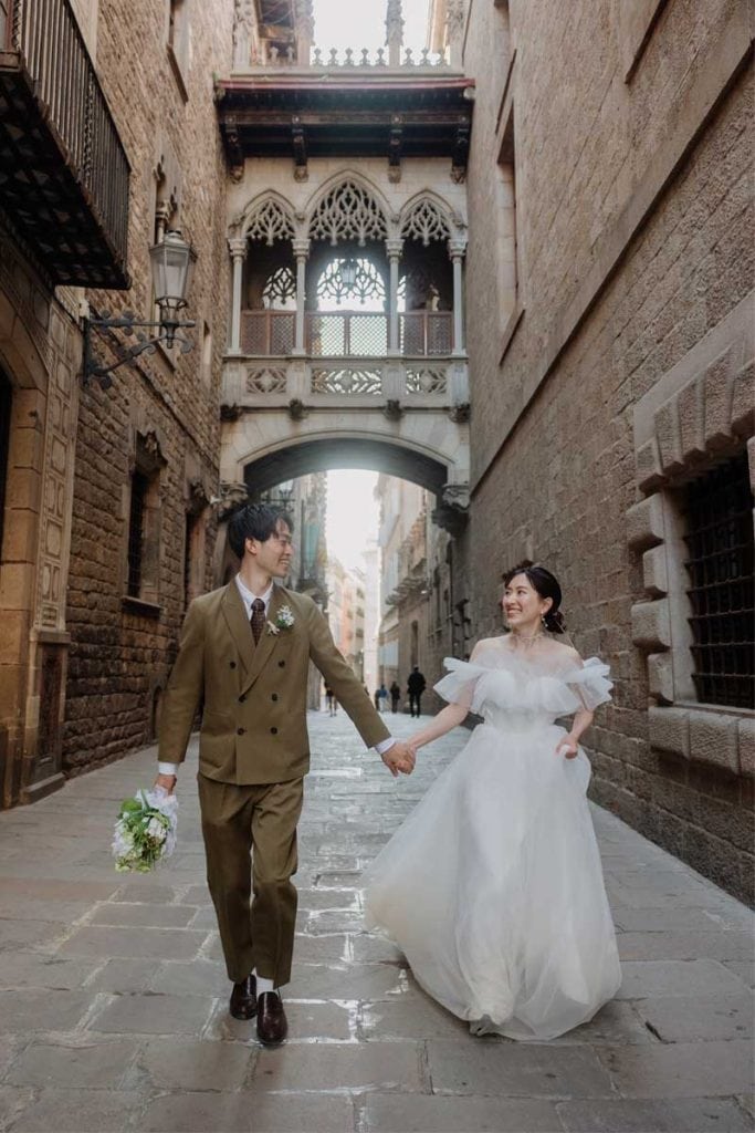 バルセロナで前撮りはゴシック地区で楽しむ