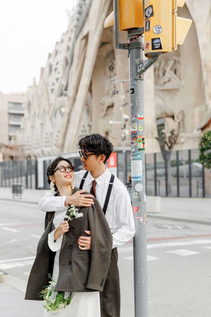 バルセロナフォトウェディングをカジュアルに撮影